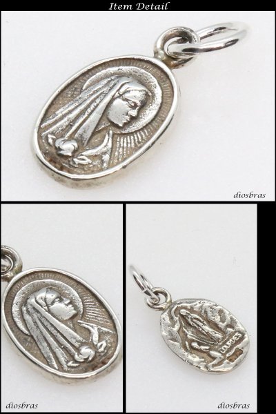 画像3: ネックレス マリアプレート メダイ ロケット ピルケース ネックレス【メイン】マリアペンダントトップ銀シルバー925 マリア様 【マリア ネックレス】(SILVER925 maria )マリアネックレス マリア ネックレス 【メール便なら送料無料】 (3)