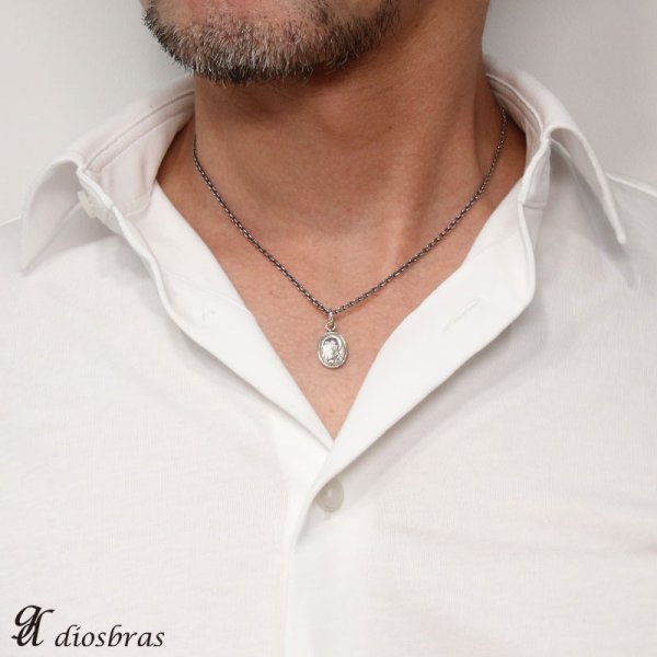 画像2: ネックレス マリアプレート メダイ ロケット ピルケース ネックレス【メイン】マリアペンダントトップ銀シルバー925 マリア様 【マリア ネックレス】(SILVER925 maria )マリアネックレス マリア ネックレス 【メール便なら送料無料】 (2)