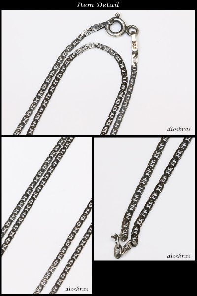 画像3: 【シルバーチェーン】シルバー マリーナ ロロマリーナチェーン マリンチェーン マリーン 幅1,3mm 40cm 45cm ネックレス チェーン シルバー925  銀 鎖 首飾り【ギフト】 シルバー925チェーン シルバーネックレスチェーン ハンドメイド 独自燻し仕上げ オキシダイ (3)