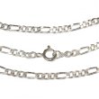 画像1: 【シルバーチェーン】シルバーフィガロチェーン 幅2mm 40cm 45cm 50cm ネックレス チェーン シルバー925 SILVER Necklace chain 銀 鎖 首飾り フィガロ【メール便無料】【ギフトOK】 シルバー925チェーン シルバーネックレスチェーン (1)