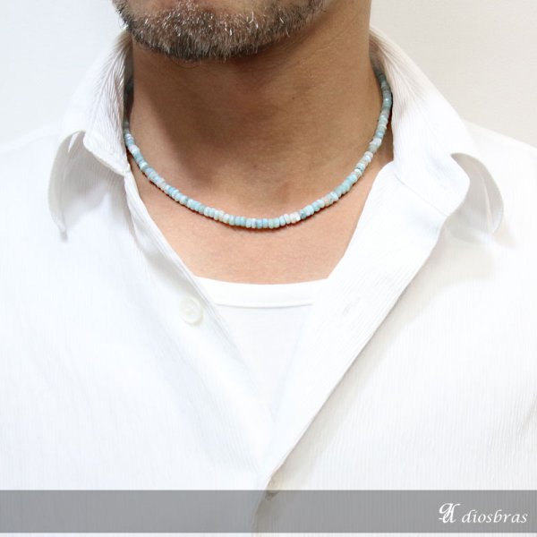 画像2: ラリマー ネックレス 4mm 馬蹄 ネックレス メンズ ブランド レディース ホースシュー フェザー ネックレス メンズ ネイティブ /羽/オニキス シルバー925 チェーン メディスンホイール フェザー 3,8mm〜4,2mm 【diosbras-ディオブラス】【全国送料無料】 (2)