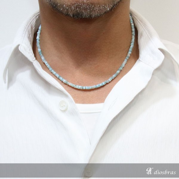 画像2: ラリマー ネックレス 3mm 馬蹄 ネックレス メンズ ブランド レディース ホースシュー フェザー ネックレス メンズ ネイティブ /羽/オニキス シルバー925 チェーン メディスンホイール フェザー 2,6mm〜3,5mm 【diosbras-ディオブラス】【全国送料無料】 (2)