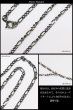 画像3: 【シルバーチェーン】シルバーフィガロチェーン 幅2mm 40cm 45cm 50cm ネックレス チェーン シルバー925 SILVER Necklace chain 銀 鎖 首飾り フィガロ【メール便無料】【ギフトOK】 シルバー925チェーン シルバーネックレスチェーン 独自燻し仕上げ　オキシダイ (3)