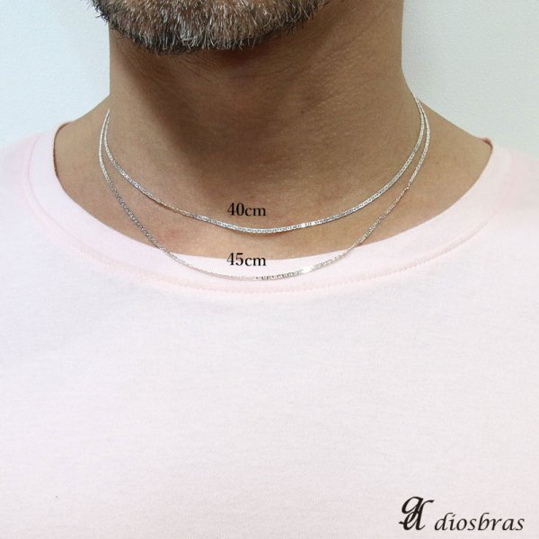 画像2: 【シルバーチェーン】シルバー マリーナ ロロマリーナチェーン マリンチェーン マリーン 幅1,3mm 40cm ネックレス チェーン シルバー925  銀 鎖 首飾り【ギフト】 シルバー925チェーン シルバーネックレスチェーン ハンドメイド (2)