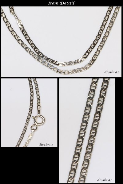 画像3: 【シルバーチェーン】シルバー マリーナ ロロマリーナチェーン マリンチェーン マリーン 幅1,3mm 40cm ネックレス チェーン シルバー925  銀 鎖 首飾り【ギフト】 シルバー925チェーン シルバーネックレスチェーン ハンドメイド (3)