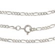 画像1: 【シルバーチェーン】シルバーフィガロチェーン 幅1,6mm 40cm 45cm 50cm ネックレス チェーン シルバー925 SILVER Necklace chain 銀 鎖 首飾り フィガロ【メール便無料】【ギフトOK】 シルバー925チェーン シルバーネックレスチェーン (1)