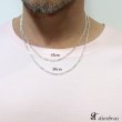 画像2: 【シルバーチェーン】シルバー カット フィガロチェーン 幅2,8mm 45cm 50cm ネックレス チェーン シルバー925 SILVER Necklace chain 銀 鎖 首飾り フィガロ【メール便無料】【ギフトOK】 シルバー925チェーン シルバーネックレスチェーン (2)