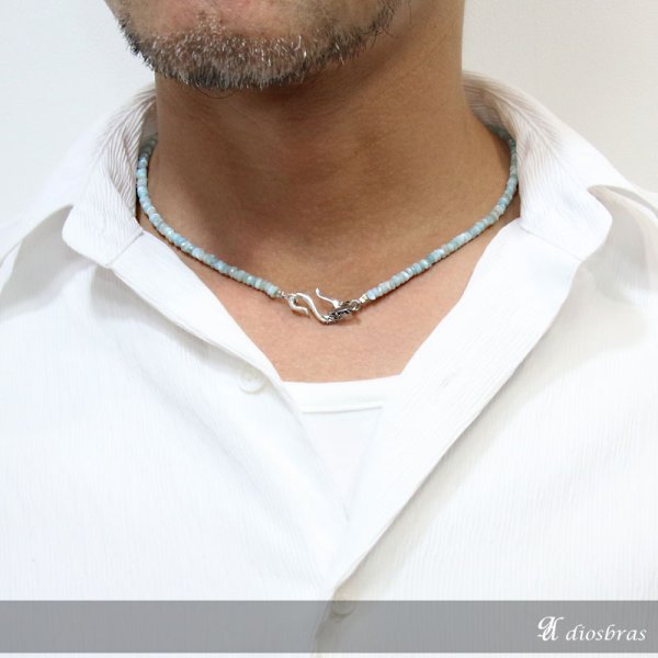 画像5: ラリマー ネックレス 3mm 馬蹄 ネックレス メンズ ブランド レディース ホースシュー フェザー ネックレス メンズ ネイティブ /羽/オニキス シルバー925 チェーン メディスンホイール フェザー 2,6mm〜3,5mm 【diosbras-ディオブラス】【全国送料無料】 (5)