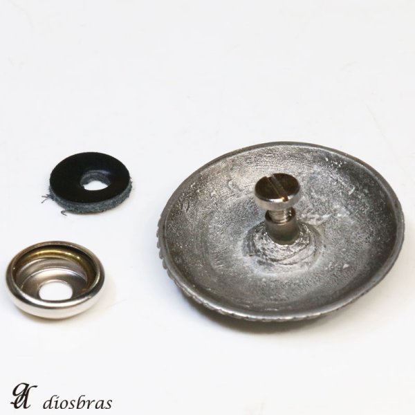 画像4: コンチョ オニキス ターコイズ  フラワー 合金製コンチョ (ネジ式)レザー ロング 二つ折り 財布 ウォレット サイフ メンズ レディース ネイティブアメリカン インディアンジュエリー【メール便送料無料】 (4)