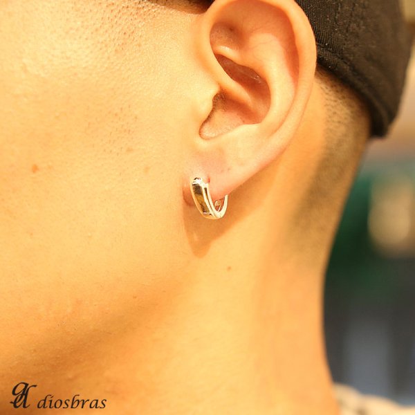 画像3: フープピアスシルバー925 シンプル リング ピアス メンズ レディース 激安ピアス イヤリング アクセサリー【フープ】本物シルバー925◇メンズ レディース 鏡面 ミラー1ペア【2個セット】 (3)