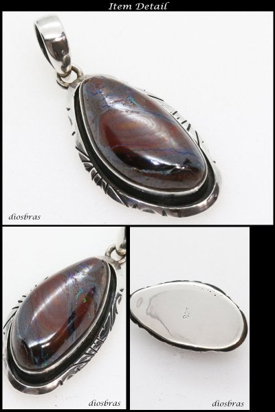 画像2: 【diosbras-ディオブラス-】一点物ボルダー　　オパール　中サイズ　ペンダント　ネックレス　ＯＰＡＬ　オーストラリア原産　原石カット (2)