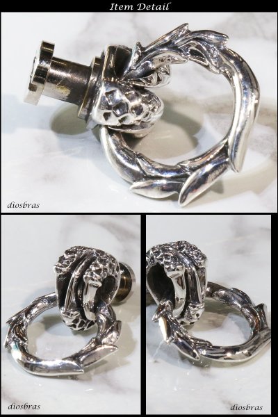 画像3: コンチョ ドラゴン クロウ 爪 竜 龍 ジョイントパーツ ドロップハンドル コンチョ シルバー925 コンチョ (ネジ式)【diosbras-ディオブラス-】【メール便送料無料!!】 (3)