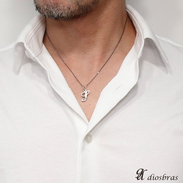 画像3: 【アルファベット ペンダント】英字 英文字 本物シルバー925/ ワンポイントペンダントトップ メンズ レディース ワンポイントピアス 【メール便なら送料無料】 (3)