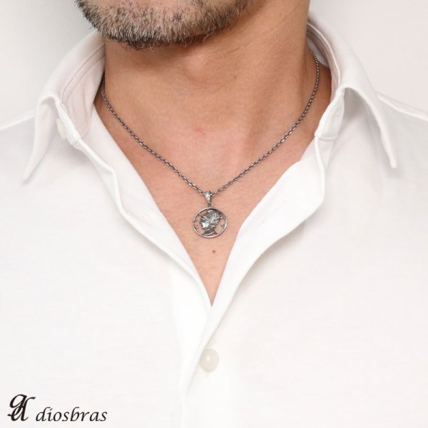 画像3: マーキュリーダイム 硬貨 ウィングド・リバティ・ヘッド コイン 透かし ジルコニア ネックレス【メイン】マリアペンダントトップ銀シルバー925 マリア様 【マリア ネックレス】(SILVER925 maria )マリアネックレス【メール便なら送料無料】 (3)