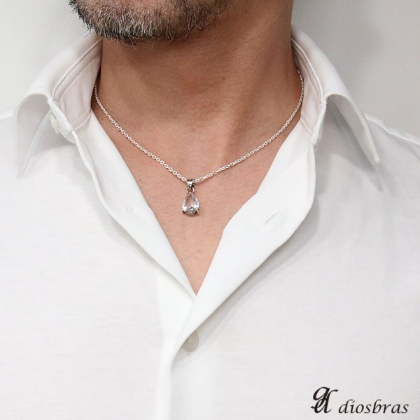 画像3: 水晶 クリスタル ブリリアントカット 雫 しずく ドロップ ペンダント トップ シルバー925ペンダント/ペンダント トップ シルバー 925/ネックレス/ ネックレス メンズ レディース【メール便なら送料無料】 (3)