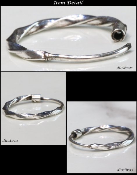 画像2: フープピアス ねじり ツイスト リング シルバー925 ピアス メンズ レディース 激安ピアス イヤリング アクセサリー【フープ】本物シルバー925◇片方ピアス メンズ レディース 12mm (2)