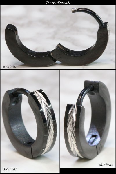 画像2: ステンレス フープピアス シルバー 金属アレルギー対応 メタル素材 シンプル 小さめ フープ ループ リング 輪っか ピアス アクセサリー レディース メンズ 中折れ式 13mm (2)