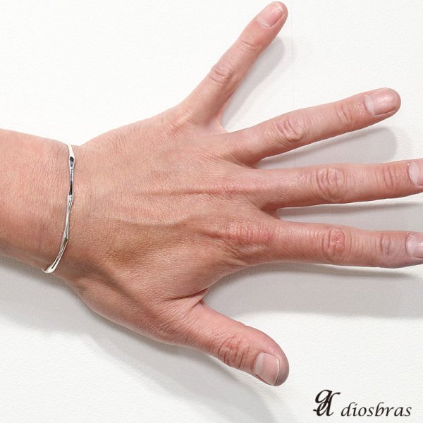 画像3: 【シルバーバングル】ねじり【シルバーアクセサリー シルバーアクセサリー メンズ シルバーバングル ブレスレット シルバー925 メンズアクセサリー プレゼントに人気 送料無料 さなぎ【diosbras-ディオブラス-】ブレード　バングル (3)