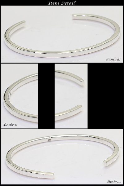 画像2: 【シルバーバングル】【シルバーアクセサリー】イーグル　シンプル　プレーン　シルバーアクセサリー メンズ シルバーバングル ブレスレット シルバー925 メンズアクセサリー 平打ち　プレゼントに人気 送料無料【diosbras-ディオブラス-】 (2)