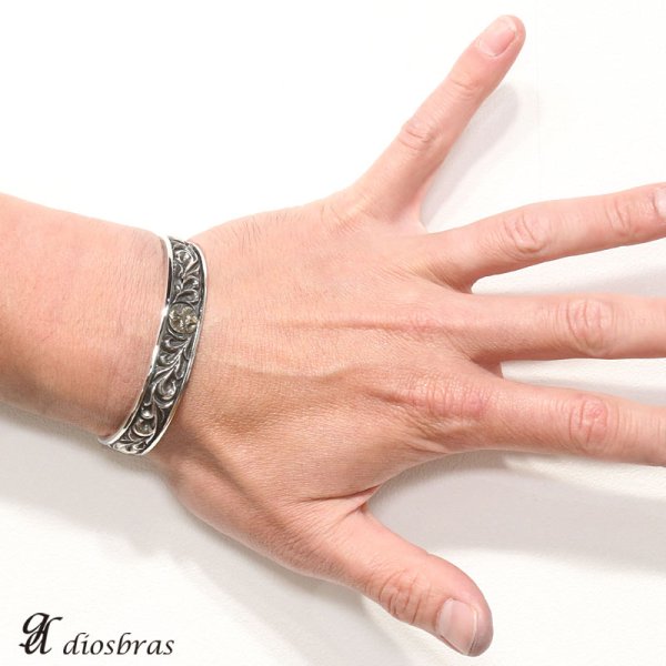 画像3: バングル 太陽神 サンマーク アラベスク 唐草 深堀 イーグル フェザー ネイティブアメリカン インディアンジュエリー シルバーブレスレット シルバーアクセサリー  メンズ シルバーバングル バングル シルバー925 メンズアクセサリー プレゼント 人気 送料無料 (3)