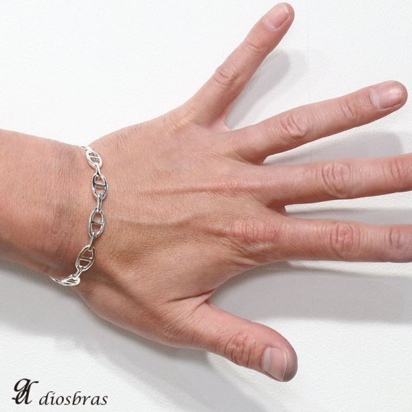 画像3: 【シルバーバングル】ハンドメイド ブレスレットチェーン デザイン チェーン マリーンチェーン マリナチェーン 【シルバーアクセサリー】バリチェーン メンズ シルバーバングル ブレスレット シルバー925 メンズアクセサリー 4本編み 三つ編み 人気  バングル (3)