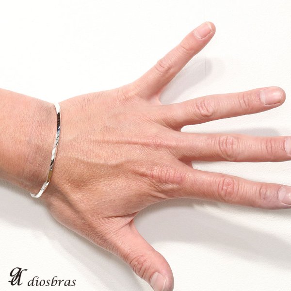 画像3: 【シルバーバングル】ねじり【シルバーアクセサリー シルバーアクセサリー メンズ シルバーバングル ブレスレット シルバー925 メンズアクセサリー プレゼントに人気 送料無料【diosbras-ディオブラス-】ブレード バングル (3)