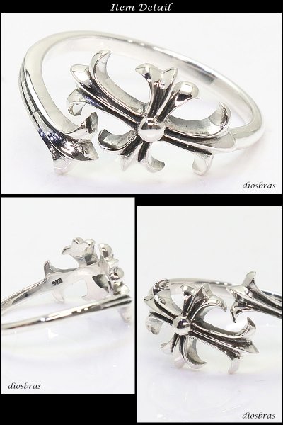 画像3: シルバー925 シルバーリング  メンズ クロス 十字架 シンプルクロス 極小 スターリングシルバー ゴシック 指輪 ring silver925 銀 シルバーアクセサリー 男性 女性 レディース 極小 シンプル ピンキー【メール便なら全国送料無料】 (3)