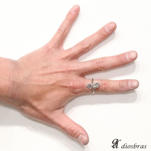 画像3: シルバーリング スネーク リング シルバーアクセサリー クロス 十字架 リング 蛇 ヘビ シルバーアクセサリー メンズ シルバーリング 指輪 シルバー925 メンズアクセサリー 大きいサイズ フリーサイズ【メール便なら全国送料無料】 (3)