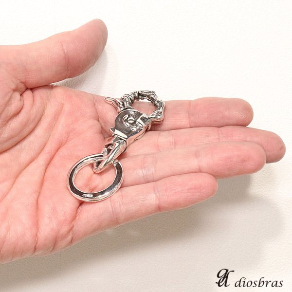 画像3: スカル ボーン　シルバーキーチェーン スカルハンド　ボーン シルバーアクセサリー メンズアクセサリー 骸骨　スカルヘッド　キーホルダー シルバー925 ウォレットチェーン 送料無料 【diosbras-ディオブラス-】 (3)
