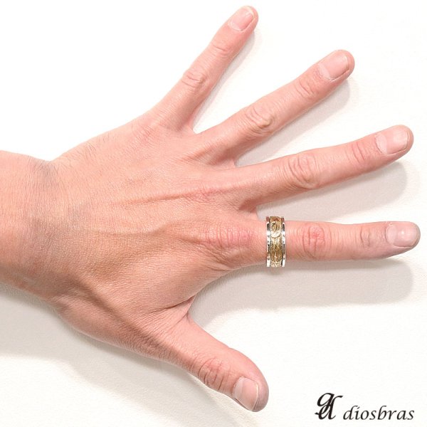 画像3: 【シルバー925】フェザー 指輪 ゴールド リング 回転式 インディアンジュエリー/シルバー/羽/ネイティブ系 イーグル フェザーリング  シルバーアクセサリー メンズ シルバーリング 指輪 シルバー925 メンズアクセサリー 大きいサイズ 【メール便全国送料無料】 (3)