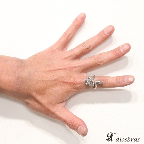 画像3: 【シルバーリング】【スネーク リング】【シルバーアクセサリー】十字架 クロス リング 蛇 ヘビ シルバーアクセサリー メンズ シルバーリング 指輪 シルバー925 メンズアクセサリー 大きいサイズ 【メール便なら全国送料無料】 (3)