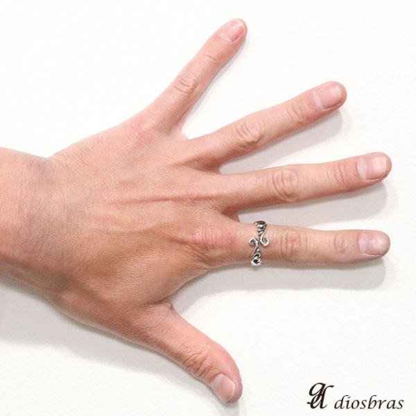 画像4: フリーサイズ【シルバーリング】アラベスク【アラベスクリング】【シルバーアクセサリー】 プレーン シンプル アラベスク シルバーアクセサリー メンズ シルバーリング 指輪 シルバー925 メンズアクセサリー 大きいサイズ 【メール便なら全国送料無料】 (4)