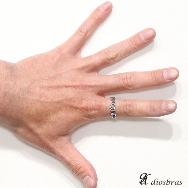 画像2: フリーサイズ【シルバーリング】アラベスク【アラベスクリング】【シルバーアクセサリー】 プレーン シンプル アラベスク シルバーアクセサリー メンズ シルバーリング 指輪 シルバー925 メンズアクセサリー 大きいサイズ 【メール便なら全国送料無料】 (2)