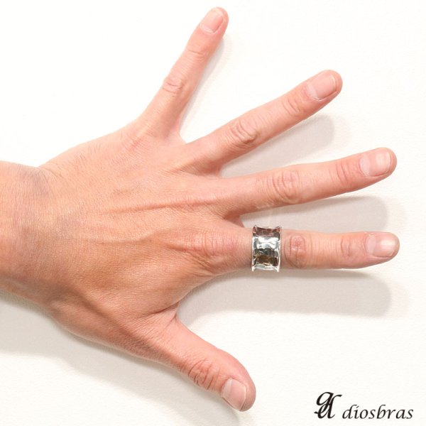 画像3: 【シルバーリング】たたき　叩き【鏡面リング】【シルバーアクセサリー】　プレーン　シンプル　フリーサイズ　シルバーアクセサリー メンズ シルバーリング 指輪 シルバー925 メンズアクセサリー 大きいサイズ 【メール便なら全国送料無料】 (3)