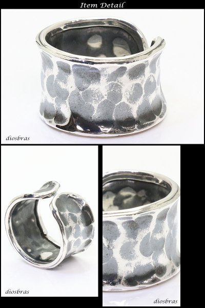 画像2: 【シルバーリング】たたき　叩き【鏡面リング】【シルバーアクセサリー】　プレーン　シンプル　フリーサイズ　シルバーアクセサリー メンズ シルバーリング 指輪 シルバー925 メンズアクセサリー 大きいサイズ 【メール便なら全国送料無料】 (2)