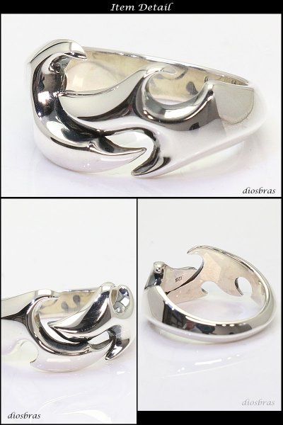 画像2: フリーサイズ【シルバーリング】アラベスク【アラベスクリング】【シルバーアクセサリー】 プレーン シンプル アラベスク シルバーアクセサリー メンズ シルバーリング 指輪 シルバー925 メンズアクセサリー 大きいサイズ 【メール便なら全国送料無料】 (2)