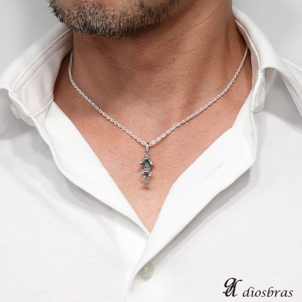 画像3: 全身 スカル ペンダント トップ 言わ猿 スカル 骸骨 ブラック ゴシック シルバー925ペンダント/ペンダント トップ シルバー 925/ネックレス/ ネックレス メンズ レディース【送料無料】 (3)