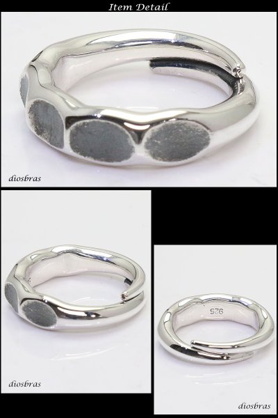 画像2: 【シルバーリング】たたき　叩き【鏡面リング】【シルバーアクセサリー】　プレーン　シンプル　フリーサイズ　シルバーアクセサリー メンズ シルバーリング 指輪 シルバー925 メンズアクセサリー 大きいサイズ 【メール便なら全国送料無料】 (2)