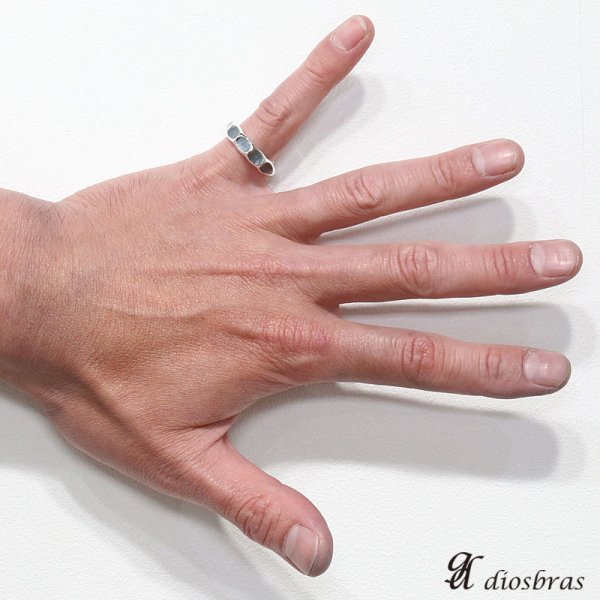 画像3: 【シルバーリング】たたき　叩き【鏡面リング】【シルバーアクセサリー】　プレーン　シンプル　フリーサイズ　シルバーアクセサリー メンズ シルバーリング 指輪 シルバー925 メンズアクセサリー 大きいサイズ 【メール便なら全国送料無料】 (3)