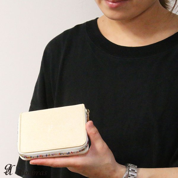 画像17: 財布 ラウンドファスナー メンズ レディース 本革 スティングレー エイ革 大人気 ラウンドファスナー ウォレット ガルーシャ ラウンド ジッパー ZIPPER 財布 ヌメ革 レザーウォレット ロングウォレット バイカー ミニ財布 牛革 紳士 婦人 サイフ スティングレイ BICIA-ビシア- (17)