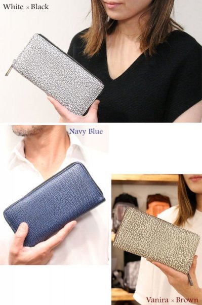 画像17: 宮城県 気仙沼産ヨシキリザメ　吉切鮫　ブルーシャーク　国内唯一エコレザー認定 サメ革 財布 シャークスキン 長財布 ラウンドファスナー メンズ レディース 本革 鮫革  大容量　本格派向け拘り財布　気仙沼産シャークスキン　 ウォレット  ラウンド ジッパー  財布 ヌメ革 レザーウォレット ロングウォレット バイカー 牛革 紳士 婦人　エコレザー認定 (17)