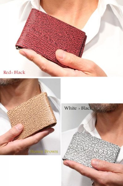 画像16: 宮城県 気仙沼産ヨシキリザメ　吉切鮫　ブルーシャーク　国内唯一エコレザー認定 サメ革マネークリップ 財布 シャークスキン　札ばさみ　 ミニ財布 ミニマリスト　コンパクト　ラウンドファスナー メンズ レディース 本革 鮫革  大容量　本格派向け拘り財布　気仙沼産シャークスキン　 ウォレット  ラウンド ジッパー  財布 ヌメ革 レザーウォレット ロングウォレット バイカー 牛革 紳士 婦人　エコレザー認定 (16)