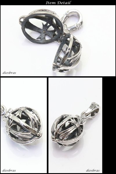 画像2: ペンダント ピルケース ロケット クロス 十字架 ペンダント クロス 十字架 ミニクロス ブラック ジルコニア シルバー925/ペンダント トップ シルバー 925/ネックレス/ ネックレス  メンズ レディース≪メール便なら送料無料!!≫ (2)