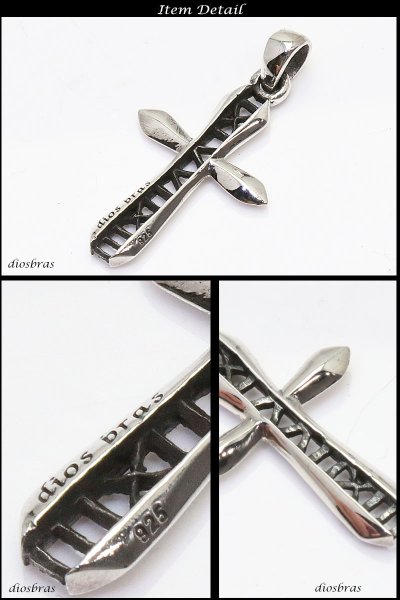 画像2: クロス ペンダント メンズ ブランド ペンダント ホースシュー　アラベスク　アトラス　ペンダント　ローマ数字　十字架　ネックレス　シルバー９２５　メンズ　レディース 【メール便全国送料無料】【diosbras-ディオブラス】 (2)