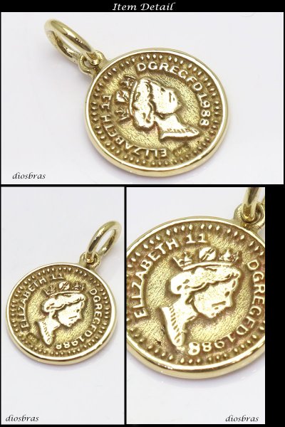 画像2: エリザベス コイン 真鍮製 マーキュリーダイム 硬貨 ウィングド・リバティ・ヘッド コイン ネックレス【メイン】マリアペンダントトップ銀シルバー925 マリア様 【マリア ネックレス】maria マリアネックレス【メール便なら送料無料】 (2)
