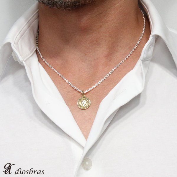 画像3: エリザベス コイン 真鍮製 マーキュリーダイム 硬貨 ウィングド・リバティ・ヘッド コイン ネックレス【メイン】マリアペンダントトップ銀シルバー925 マリア様 【マリア ネックレス】maria マリアネックレス【メール便なら送料無料】 (3)