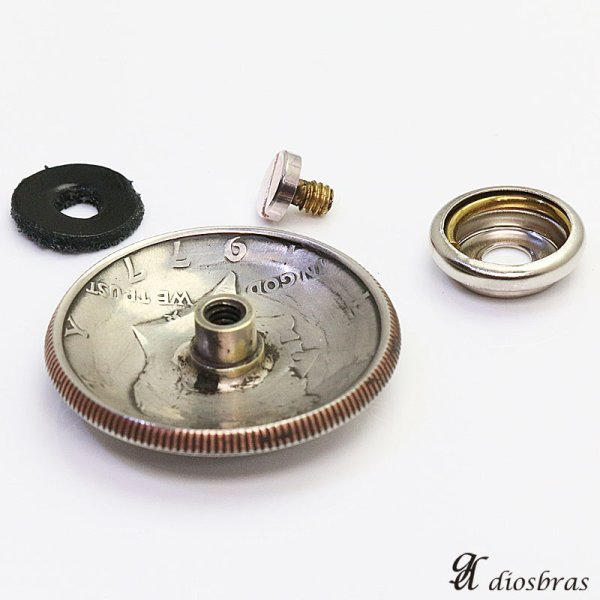 画像2: リアルコイン ハーフダラーコイン ケネディー イーグル 硬貨 Half Dollar コインコンチョ ネイティブ コイン インディアン  ビンテージコイン 銀貨 オールド銀貨 アメリカ硬貨 コンチョ 財布 ウォレット メンズ ネジ式【メール便なら送料無料!!】 (2)