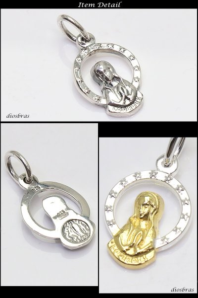 画像3: 極小マリアプレート ネックレス マリア ペンダントトップ 銀 シルバー925 マリア様 【マリア ネックレス】SILVER925 maria マリアネックレス送料無料マリア ネックレス メダイ キリスト ゴールド クリスチャン (3)