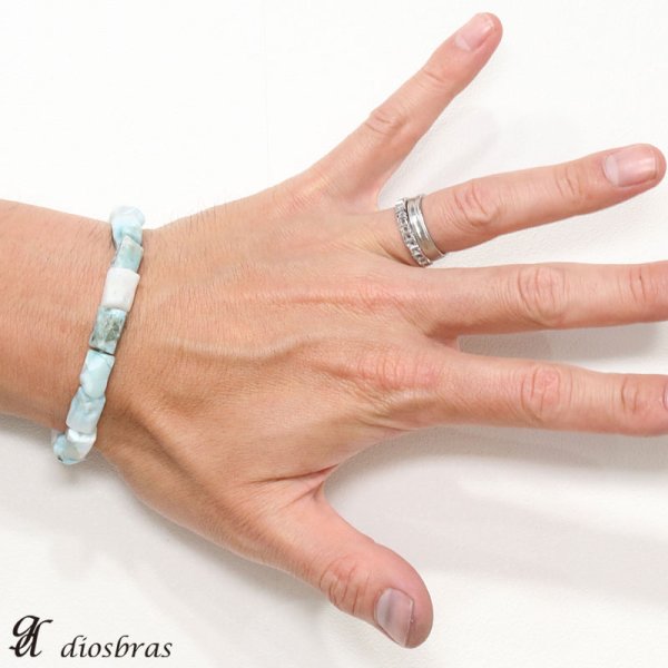 画像3: AA ラリマー 超希少原石玉 ラリマー 数量限定 原石 ドミニカ共和国産 10mm玉 スターシェイプカット 数珠【パワーストーン】【お数珠】【念珠】【天然石ブレス】【【風水グッズ 】【開運アイテム】【お守り】 (3)