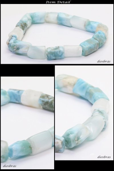 画像2: AA ラリマー 超希少原石玉 ラリマー 数量限定 原石 ドミニカ共和国産 10mm玉 スターシェイプカット 数珠【パワーストーン】【お数珠】【念珠】【天然石ブレス】【【風水グッズ 】【開運アイテム】【お守り】 (2)